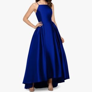 Betsy & Adam Royal Blue High Low Dress